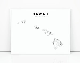 Hawaii map Etsy photograph about Printable Map of Hawaiian Islands identify Hawaii map Etsy
